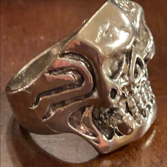 2for20 new skull silver biker ring - Picture 2 of 7